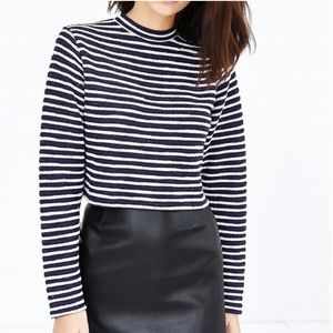 Native Youth Striped Crop Sweater